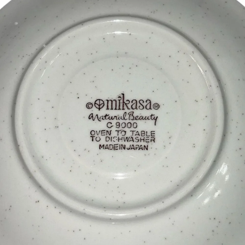 Vintage Mikasa Natural Beauty C9000 Bread Plates Set of 4 Speckled Stoneware Jap